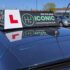 learner driver L plate sign on car roof for driving lessons in Glasgow