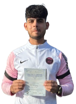 student holding driving test pass certificate after successful driving test