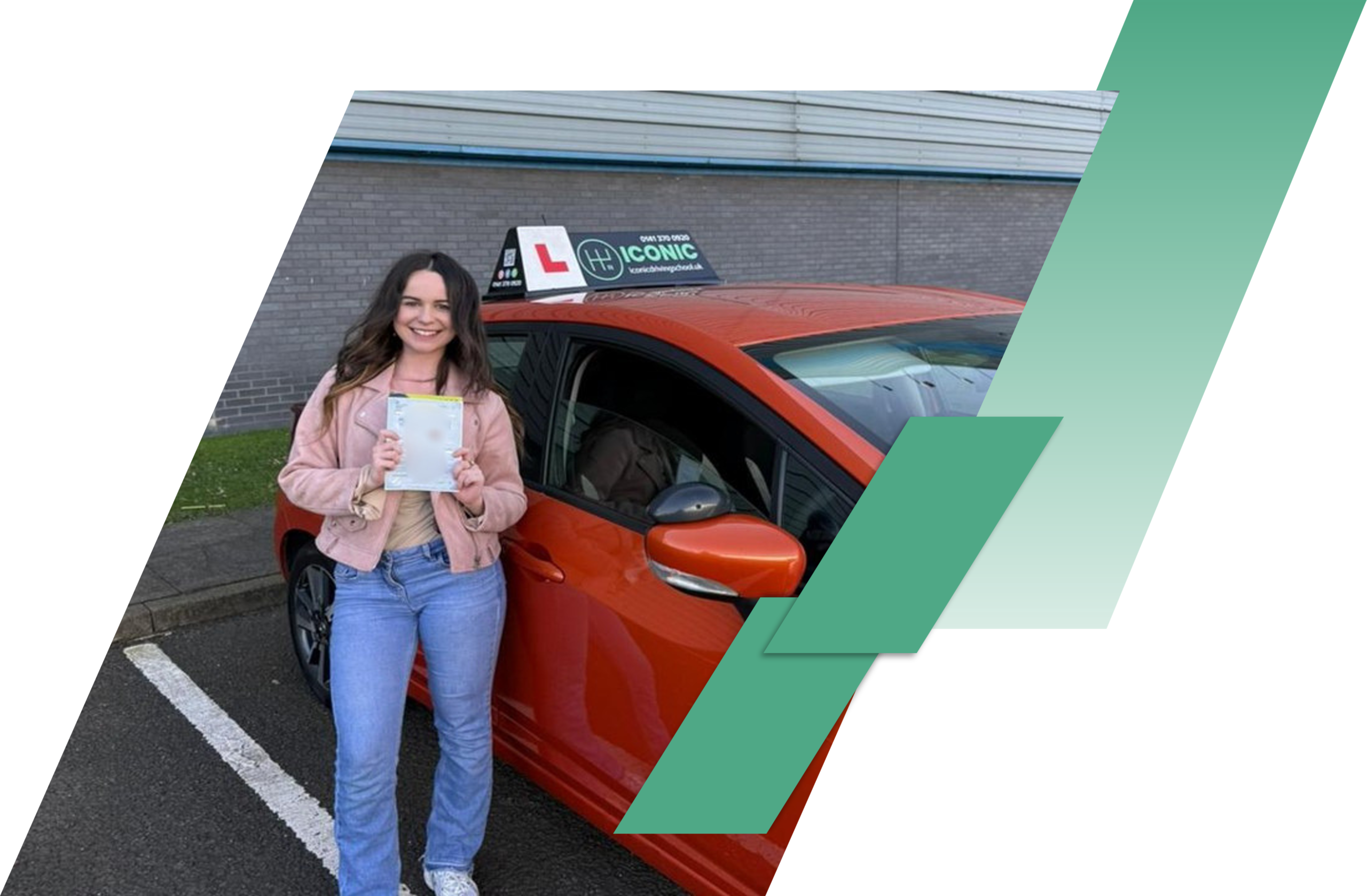 driving lesson in Glasgow with instructor guiding student behind the wheel