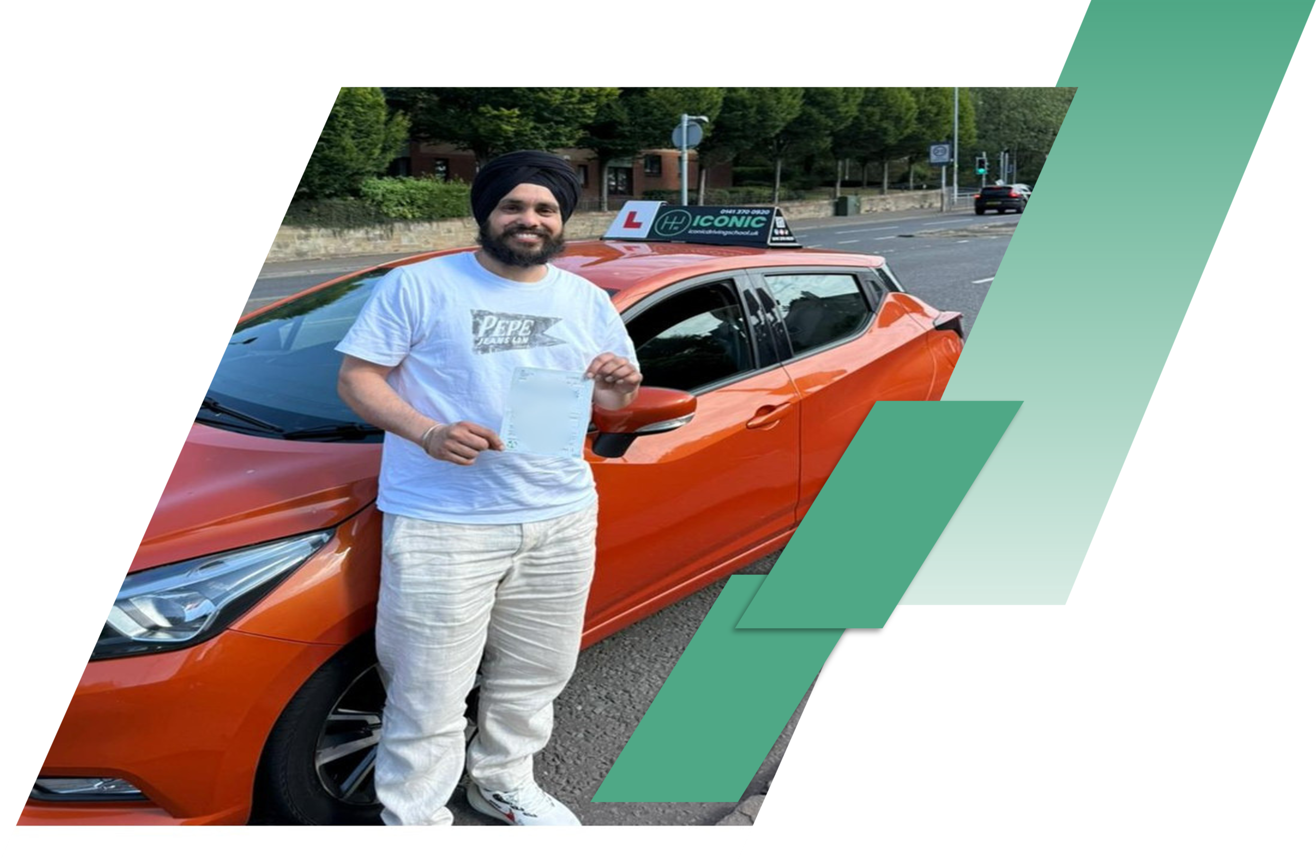 automatic driving lesson in Glasgow with learner driver focusing on road skills